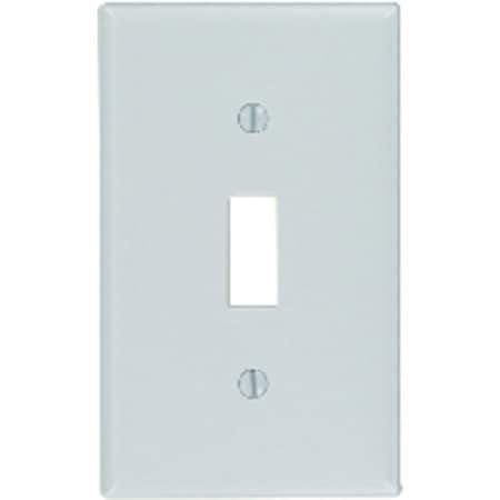 Leviton Leviton Gray 1 gang Thermoset Plastic Toggle Wall Plate 1 pk 87001-000